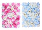 Silk Plastic PE Wedding Artificial Rose Flower Wall Panel