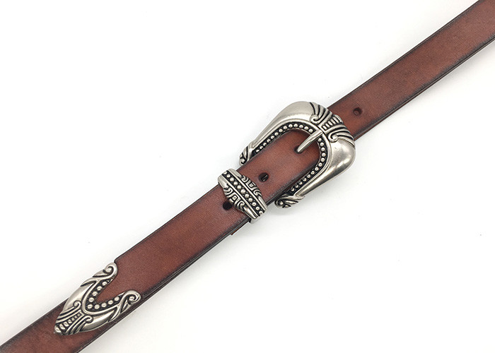 OEM Logo Women Fashion Leather Belts / Western Waist Fossil Dress Belts For Jeans And Slim Pants