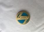 Good Supplier Brass gold plating satained glass lapel pin badge with low price