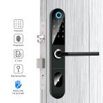 Slim European Standard Mortise Smart Fingerprint Door Lock With TT LOCK APP