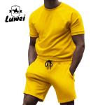 Cotton Jogging Men Sportswear Set Gym Tracksuit Drawstring 2 Piece Track Suit