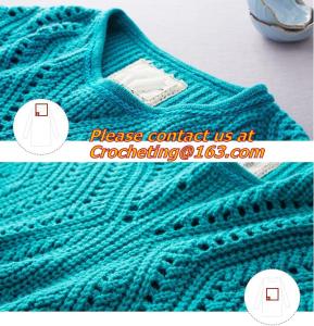 Wholesale Crochet, Knitted Pullover Women Fashion O-neck Hallow Out Tricot Crochet Medium-Long Wool Sweater Dress from china suppliers