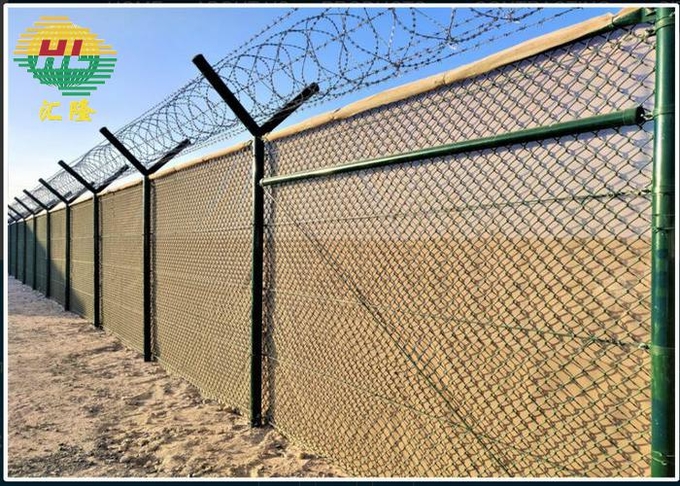 Green Pvc coated  Chain link fence for Baseball Fields or other play ground. 7