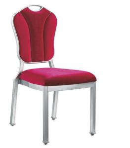 Wholesale Strong Silver Square Metal Tube Red Fabric Hotel Banquet Dining Chair from china suppliers