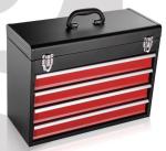SPCC Heavy Duty Tool Box Trolley 0.5mm Thickness 4 Drawers