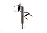 outdoor fitness equipments WPC materials based Massager(waist and back)-LK-A02