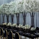 ZT-591 New wedding decor centerpieces tall iron black flower stand