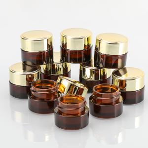 Wholesale 10g Brown Gold Cover Single Layer Eye Cream Essence Cosmetic Packaging Container from china suppliers