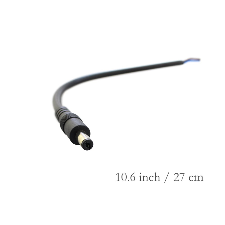DC 2.1x5.5mm Male Female Socket Barrel Connector to Open DC Pigtail Power Cable