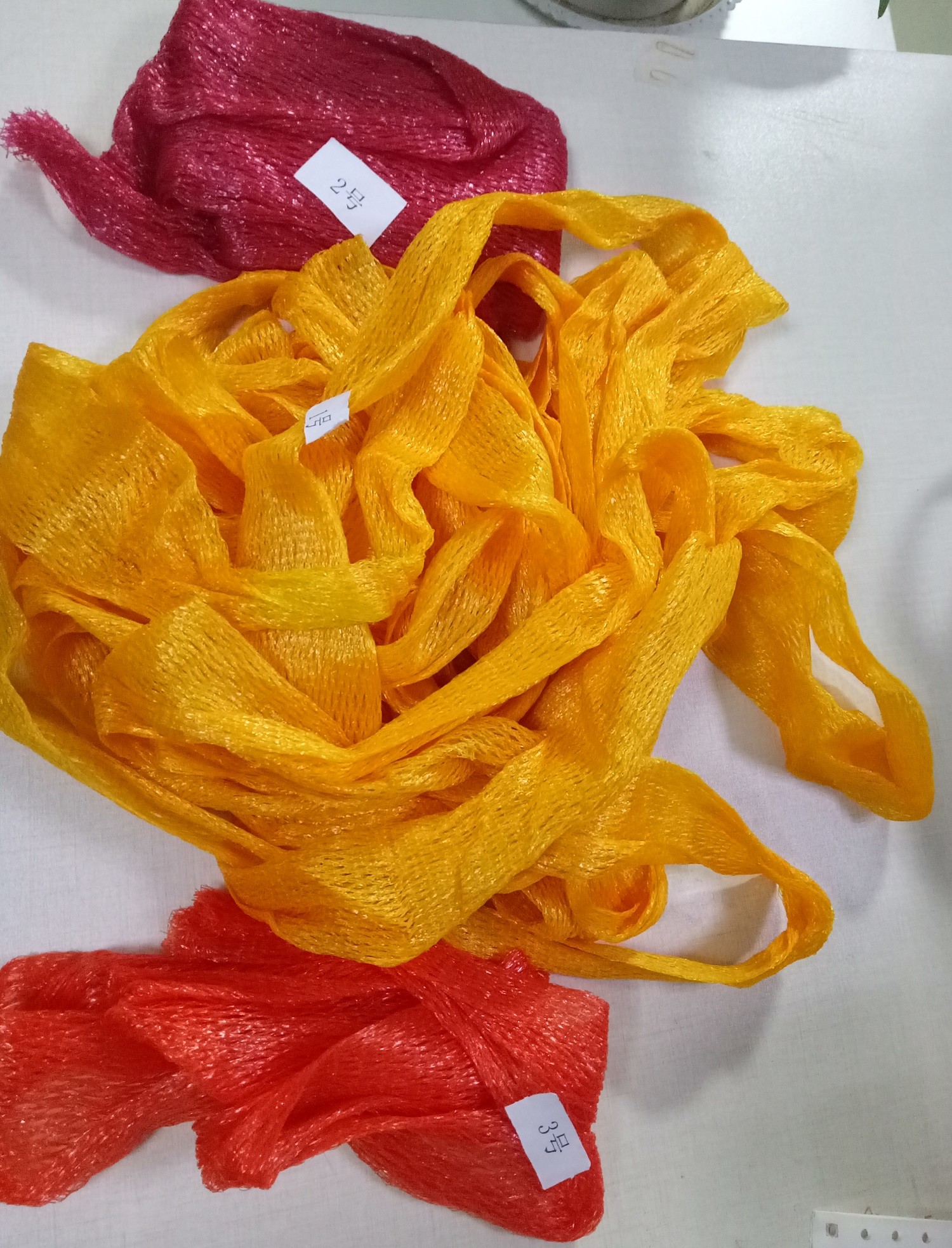 Durable Mesh Netting Bags PE Tubular Knitted Nets Environment Friendly Finish