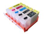 Color Compatible Printer Ink Cartridges , Black / Yellow Canon Refillable Ink