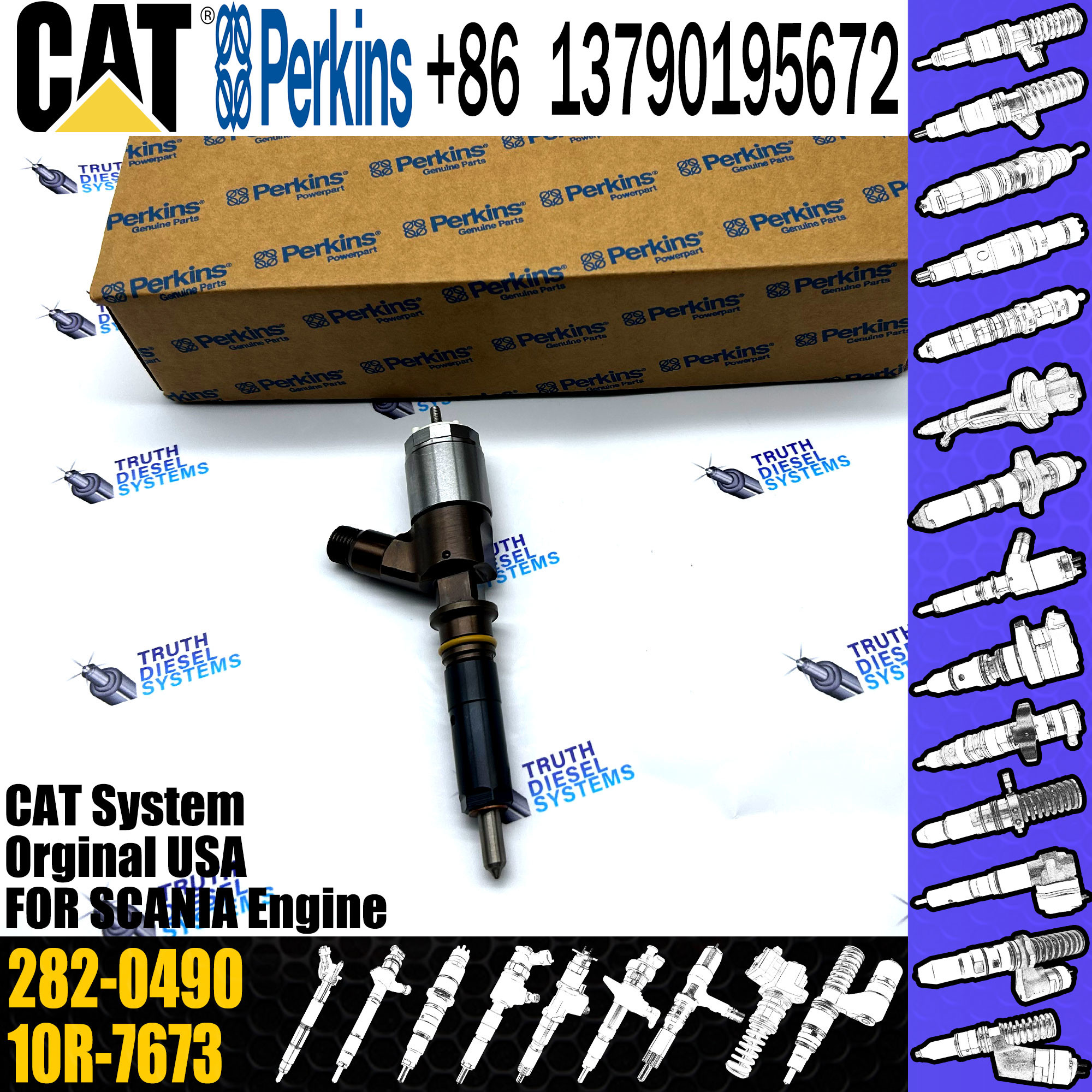 C-aterpillar Diesel Common Fuel Injector 292-3780 295-9130 382-0480 282-0490 for Engine