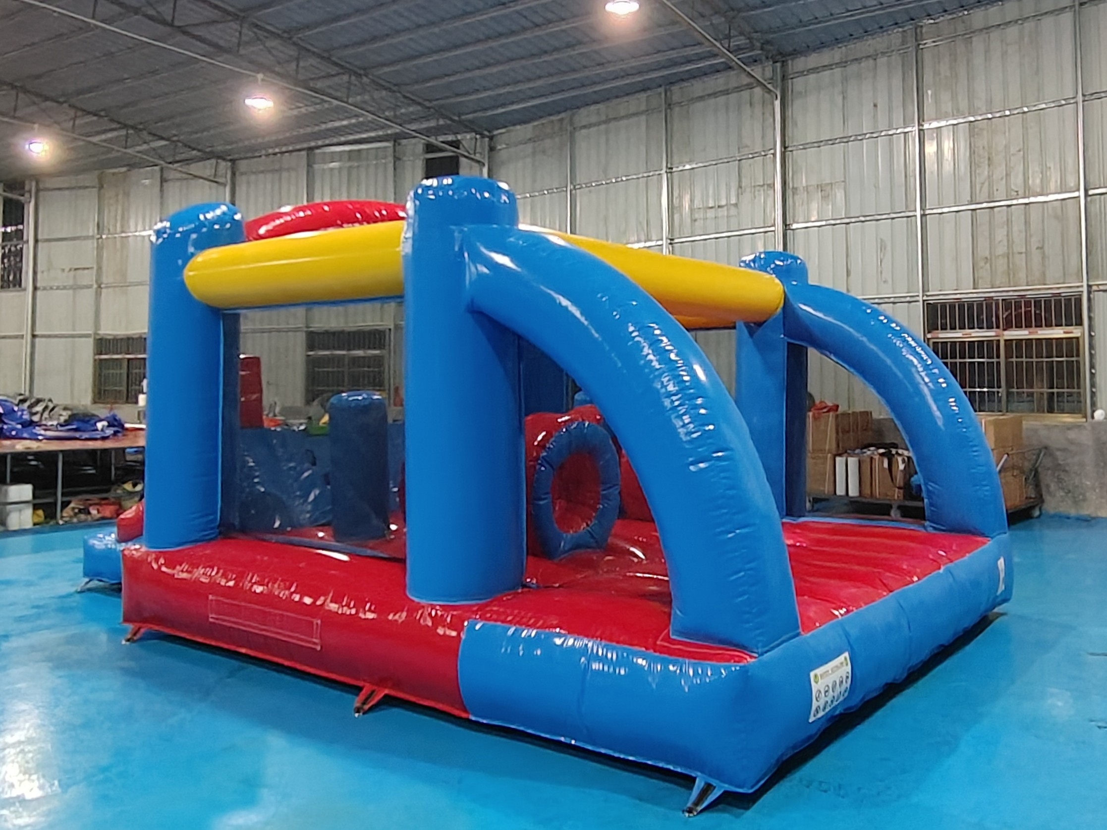 Commercial Bounce House With Blower Double Slide Inflatable Bouncy House With Double Slide Combo For Sale