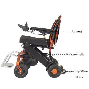 Wholesale ISO Lightweight Folding Electric Wheelchair 100KG Load from china suppliers