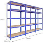 5 Tier Industrial Racks Steel Shelving Warehouse Shelves Storage Racks Shelving