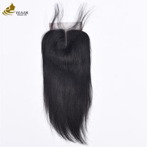 Wholesale Straight Brazilian Closure Hair Piece Lace Closure And Bundles 4X4 from china suppliers