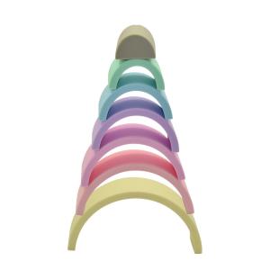 Wholesale Rainbow Arch Shape BPA Free Pantone Color Baby Stacking Toy from china suppliers
