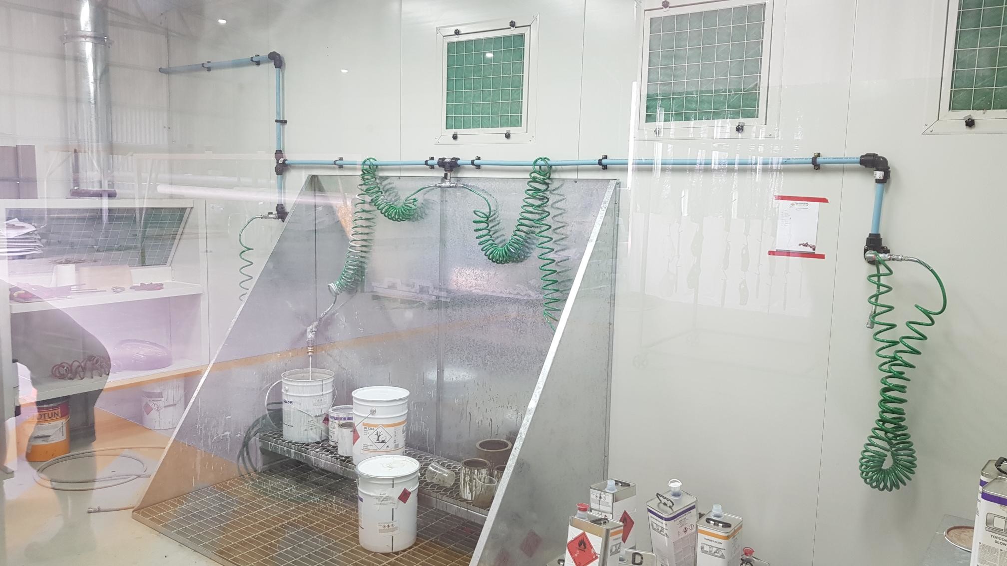 Pvc Curtain Prep Station Galvanized Steel Sheet White Color Painting Military Product