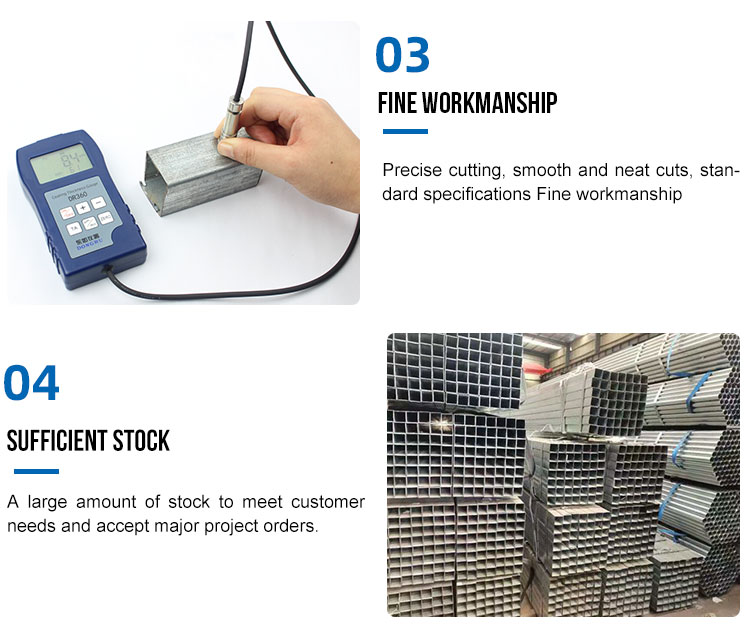 Galvanized Square Tube ASTM DN60 80 Sch.20 40 Round Pipe Square Rectangle Large Diameter Galvanized Welded Steel Pipe