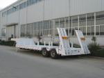 35 Tons Semi Low Bed Trailer With Bogie Suspension High Strength Steel