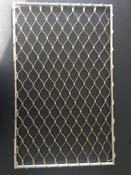 SS 304 / 316 Golden Stair Rail Safety Mesh Perfect Anti - Rust Property