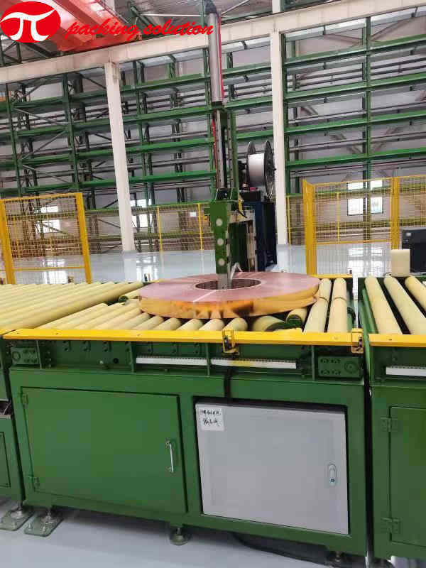 ID 800mm Copper Coil Packaging Line Copper Tape Coil Wrapping Machine