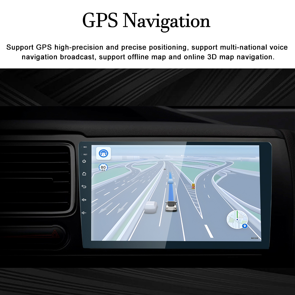 9inch 2din Android Car Radio with BT FM RDS WIFI Navigation GPS 2.5D IPS Touch Screen
