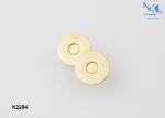 Decorative Metal Bag Magnetic Button 18mm Diameter Light Gold Fashion Design