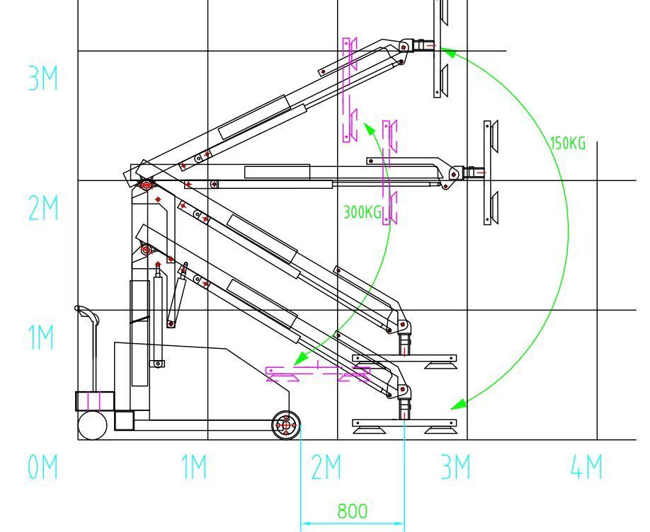 CE Glass Handling Trolley Electric Mobile Glass Lifting Crane Heavy Panels Lifting Robot with Vacuum System