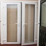 Modern Residential PVC Glass Entry Door Vinyl Casement French Doors Cutomized