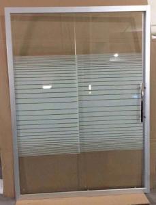 Wholesale 5/6mm Tempered White Stripes Modern Glass With Chromed Aluminum Frame Screen from china suppliers