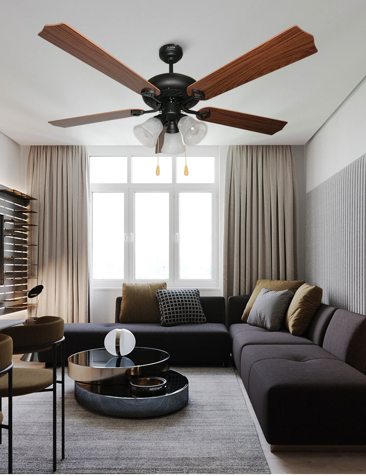 CE Super Asia Italy Indoor Elegant Classic Antique 52 Inch Ceiling Fan with Light 1stshine