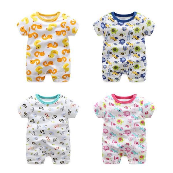 pureborn Newborn Baby Short Sleeve Bodysuit Romper Outfits for Baby Boys and