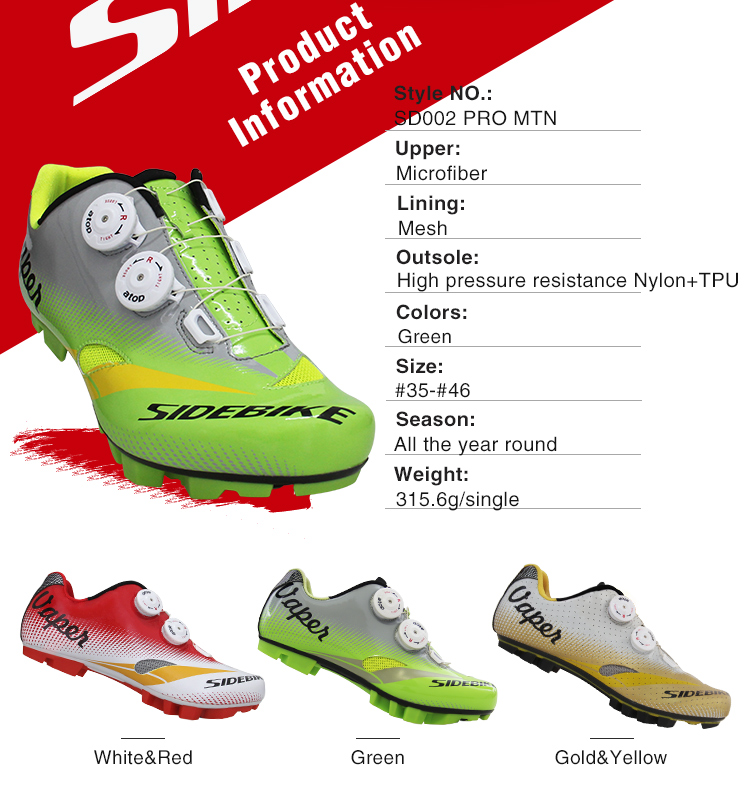 Adjustable Self Quick Lace Waterproof Cycling Footwear / Fast Cycling Anti Skid Bike Shoes