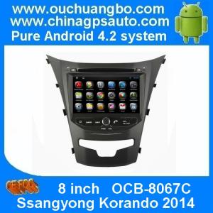 Wholesale Ouchuangbo Android 4.2 Car DVD Radio Stereo System for Ssangyong Korando 2014 3G Wifi USB GPS OCB-8067C from china suppliers