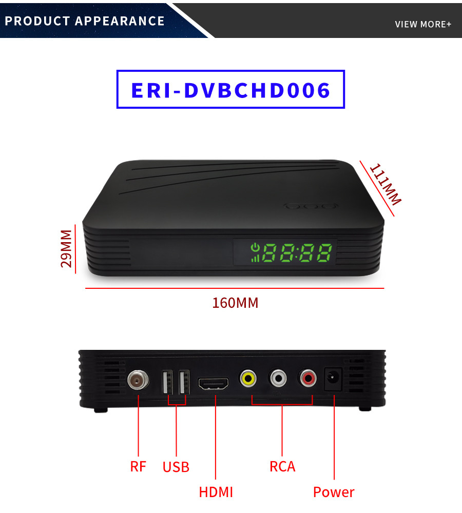 Professional Supplier Support Usb Pvr And Time-Shift Multi-Language Set-Top Box Cable TV Box