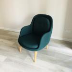 Modern Wooden Accent Armchair Hotel Furniture Singe Sofa Armchair Fiberglass Low