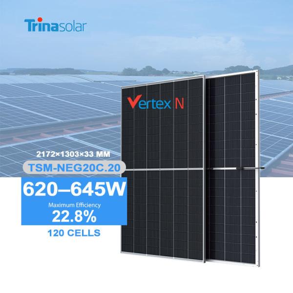 Trina Vertex N Topcon Neg20c.20 620w 630w 635w 640w 645w Bifacial Dual Glass PV