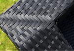 Luxury Modern Patio Garden Furniture Black Rattan Outdoor Sofa Coffee Table Set