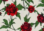 Red Non Woven Vintage Style Floral Wallpaper For Room Decoration , Eco -