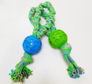 Wholesale Non Toxic Dog Ball Green Dog Rope Toy For Aggressive Chewers 34cm from china suppliers