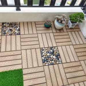 Wholesale Anti Corrosion WPC DIY Decking 600MM Plastic Garden Decking Boards Without Accessories from china suppliers