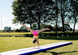 Wholesale Airtight Safety Protection Inflatable Air Track Gymnastics Floor Jumping Mat Purple from china suppliers