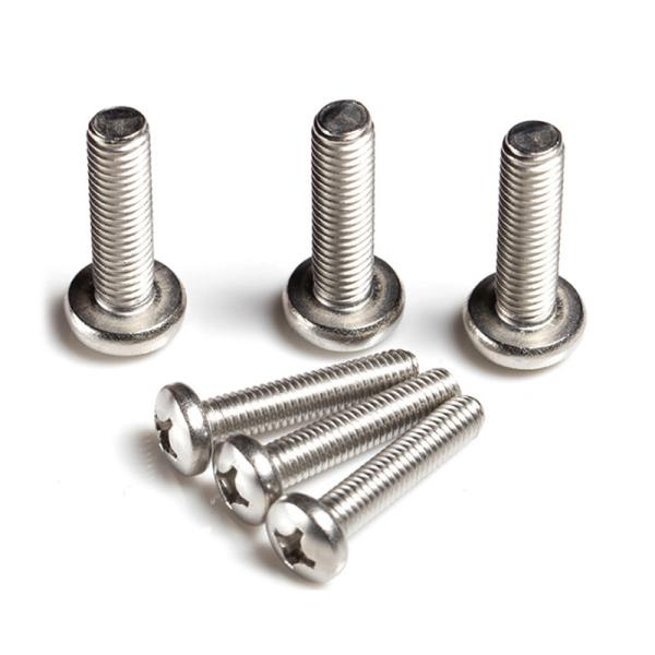GB823 Cross Recessed Screws Polished Small Pan Head Screws ROHS SGS