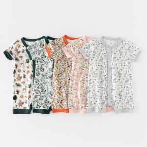 Wholesale Baby Rompers Wholesale Fashion Romper Short Sleeve Baby Solid Bodysuit from china suppliers