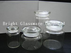 Wholesale beautiful design round glass jars and lids for wholesale from china suppliers