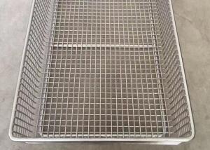 Wholesale 304 Rectangle Wire Mesh 1.6mm Stainless Steel Storage Baskets For Kitchen from china suppliers