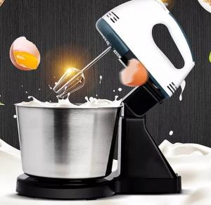 China Kitchen Dough Kneading Stand Food Mixer Egg Beater Hand Mixer With Mixing Bowl on sale