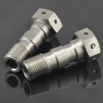 Titanium Single M10x1 25 Banjo Bolt Race Spec , Custom Motorcycle Parts