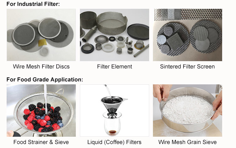 304 316 Ultra Fine Stainless Steel Screen Mesh Metal Filter Wire Net Plain Weave Mesh